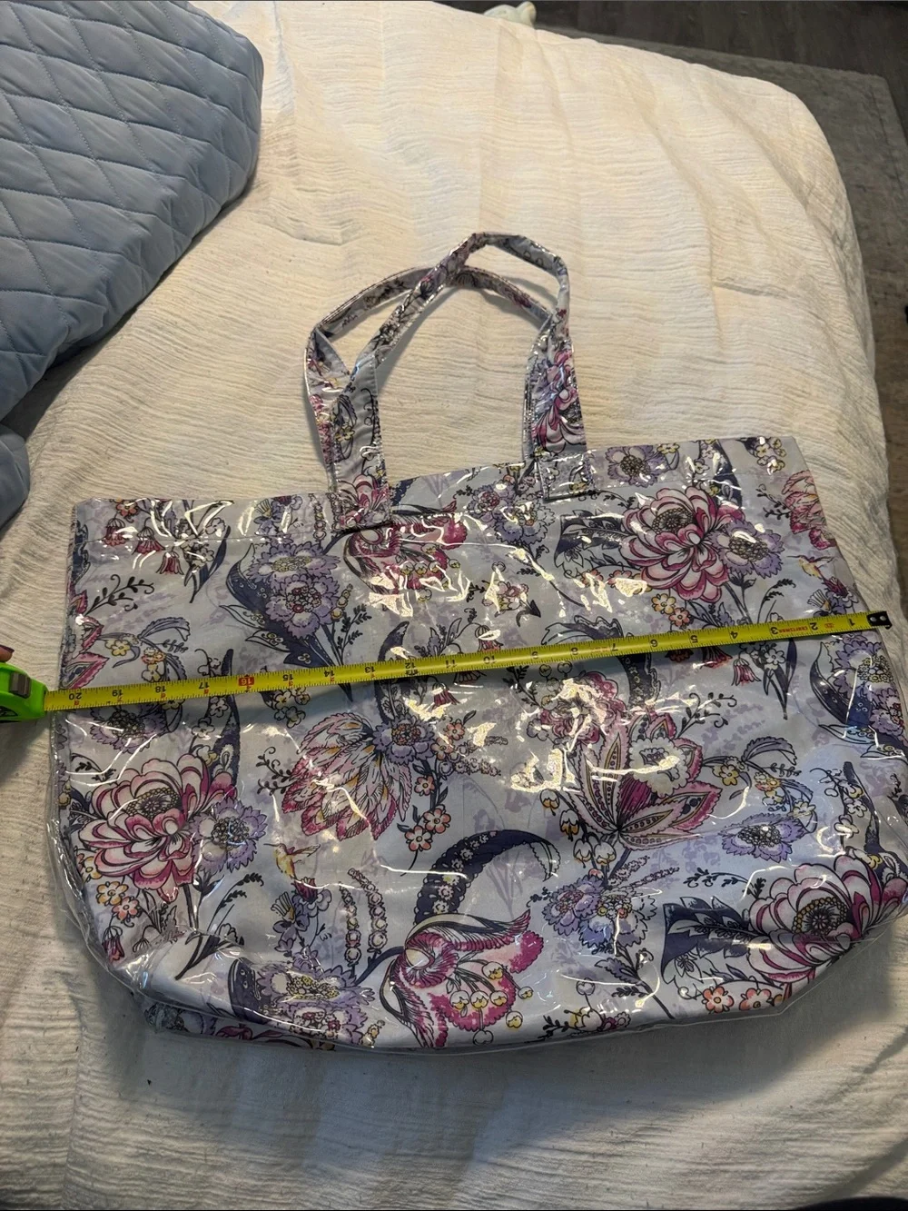 Vera Bradley Purple Floral Glossy Tote